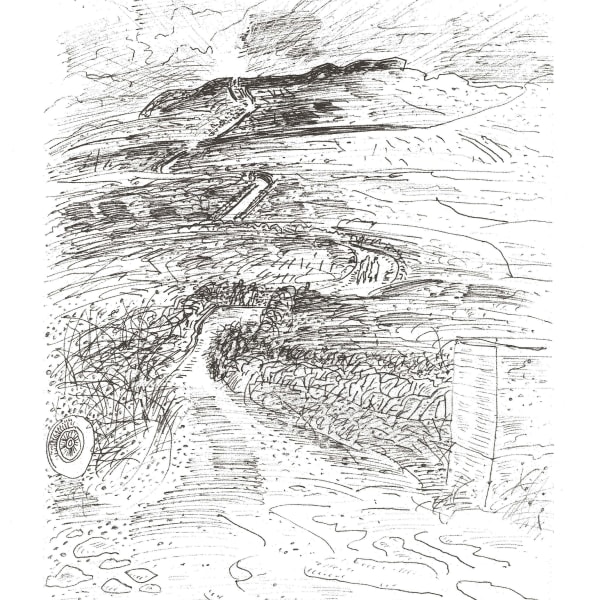 £100 - Road to Dun Aengus by Richard Demarco HRSA, Screenprint