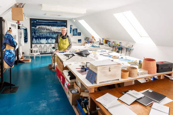 Pauline Burbidge studio 2021, Photo by Phil Dickson
