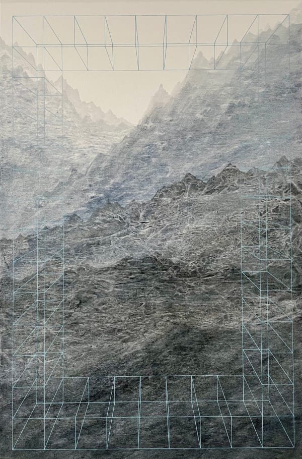 Steven McIver, Aperture, 2021, acrylic on canvas.