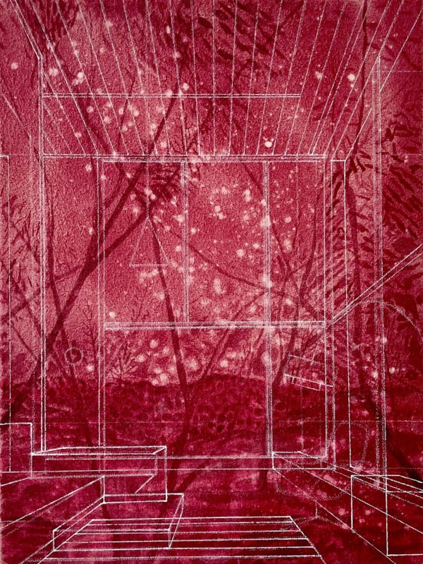 Steven McIver, Interior with Aalto Stool, 2024, oil on canvas.
