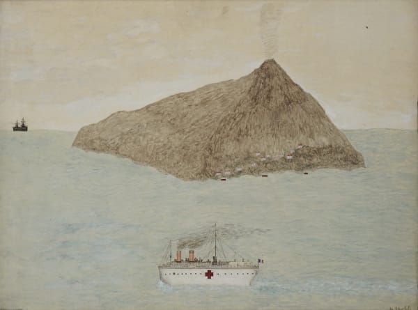 André Bauchant Le Stromboli, 1917 Aquarelle sur papier 48.5 x 63.5 cm