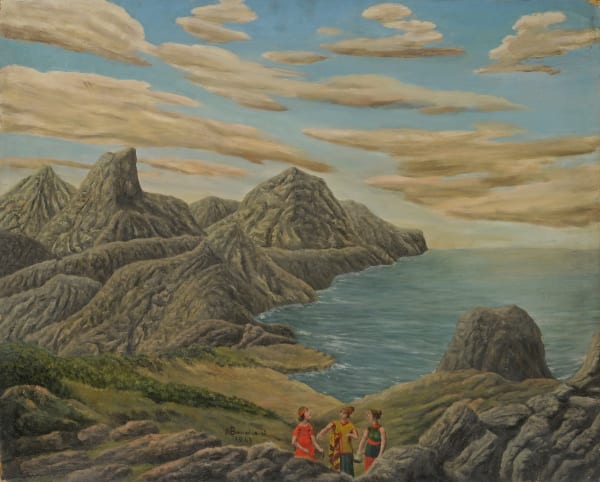 André Bauchant Cap Matapan, 1943 Huile sur bois 65 x 81 cm