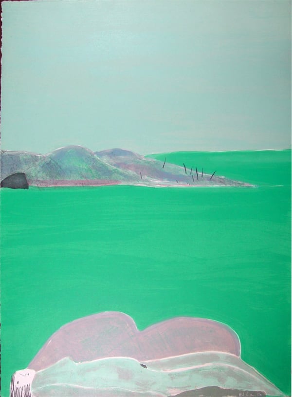 Joy Laville Woman on a sofa and island, ND