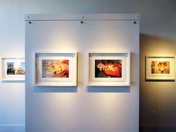 Installation Image of Chuck Ramirez's work in Chuck in Context in 2017