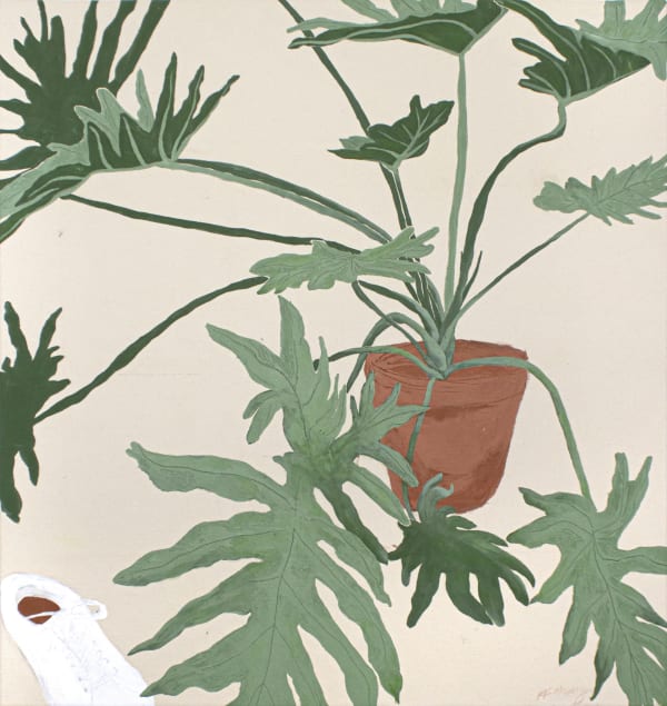 Artwork Image: RF. Alvarez, Artifact of Some Small Forgotten Moment, 2020, Signed lower right; also signed, titled and dated on the reverse Acrylic, natural earth pigment, pencil on canvas, 36 x 34 in 91.4 x 86.4 cm (7256)