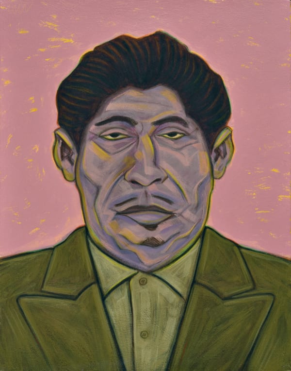 César A. Martínez El Chino Najera, 2021 Acrylic on muslin 14 x 11 in 35.6 x 27.9 cm