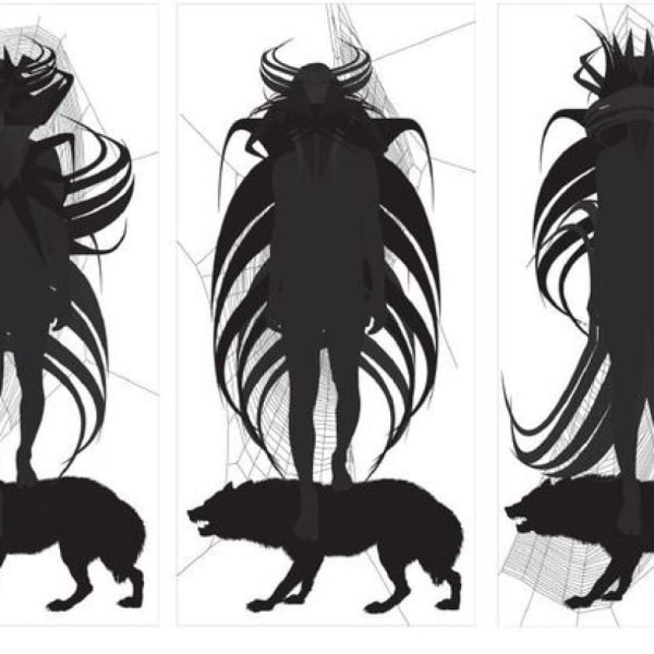 Artwork: Carlos Amorales, From Spider Galaxy (Guardians) Taller Pablo Torrealba, 2008, serigraph, triptych, 98.42 x 47.24 x 0