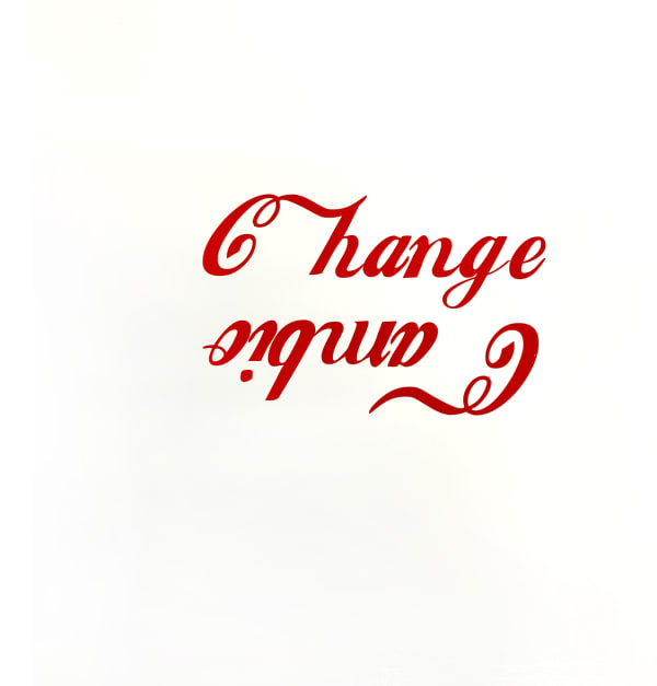 Artwork Image: Ethel Shipton, Change Cambio, 2020, House paint, vinyl on panel, 24 × 24 in 61 × 61 cm