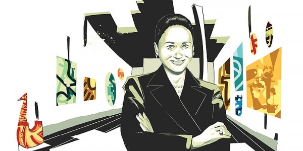 Illustration of Patricia Ruiz-Healy by Ryan Inzana in San Antonio magazine