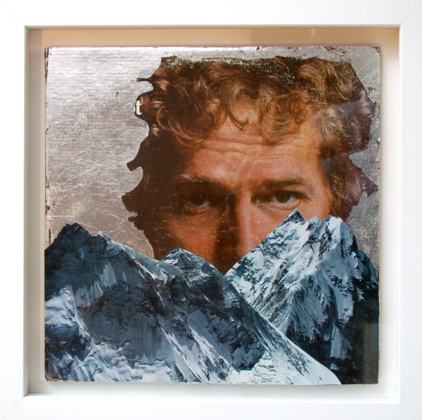 Katie Pell's 2017 mixed media piece Gordon Lightfoot is one of the works on display at Ruiz-Healy Art.