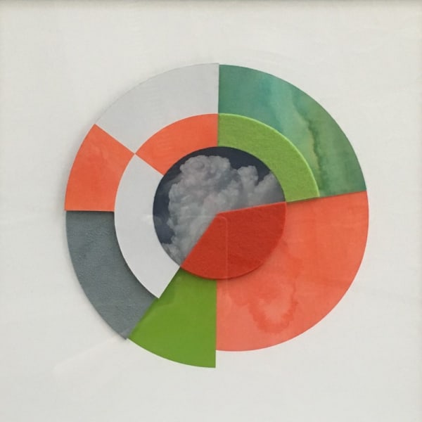 Artwork Image: Constance Lowe, Fortune's Arc #3, 2016, Archival inkjet prints, wool felt, acrylic on paper, 18.50 x 18.50 in