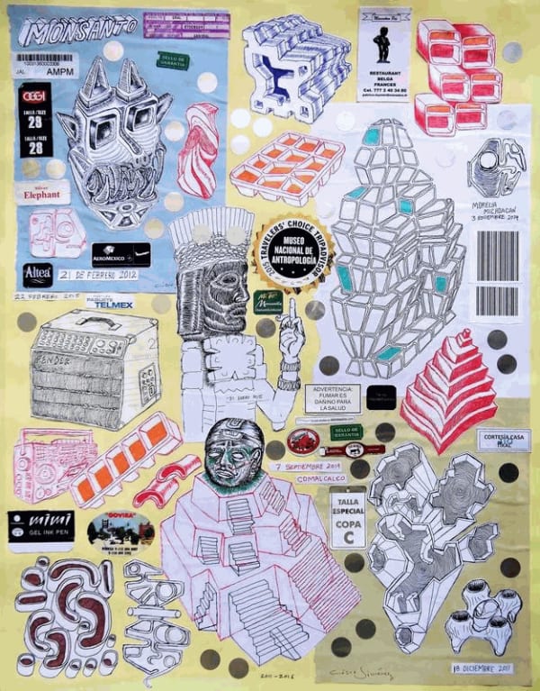 Cisco Jiménez, Monsato, 2011-2016. Collage and drawings.