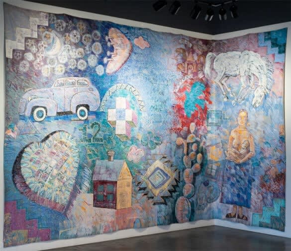 Frank Romero, “Por El Pueblo,” 1981, acrylic on canvas, 143 × 250 inches
