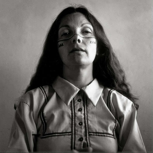 Graciela Iturbide, Autorretrato con los Indios Seris Desierto de Sonora, México, 1979, Signed by the artist in ink on recto, Silver Gelatin Print 20 x 16, 50.8 x 40.6 cm