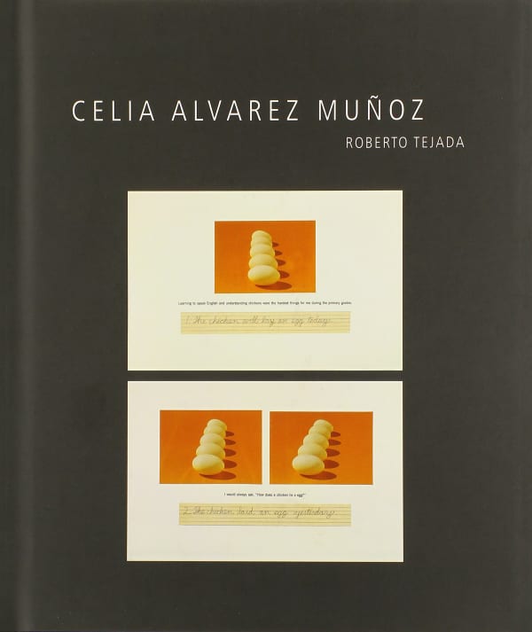 Celia Álvarez Muñoz, Enlightenment #4: Which Came First?, 1982, Five-color photographs, letterpress on rag paper, and graphite on Gekkeikan homespun paper, 12 x 19 in, 30.5 x 48.3 cm, Edition of 10