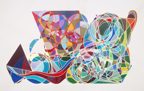 Artwork Image: Cecilia Biagini, E la nave va, 2020, Acrylic on canvas, 40 x 66 in, 101.6 x 167.6 cm
