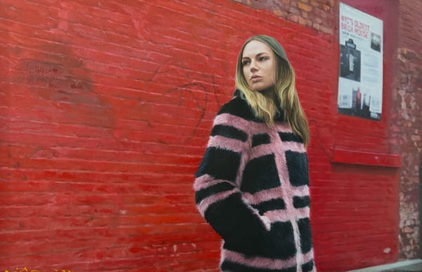 YIGAL OZERI - UNTITLED; A NEW YORK STORY - 2019 - OIL ON PAPER MOUNTED ON WOOD - 30 X 45 CM