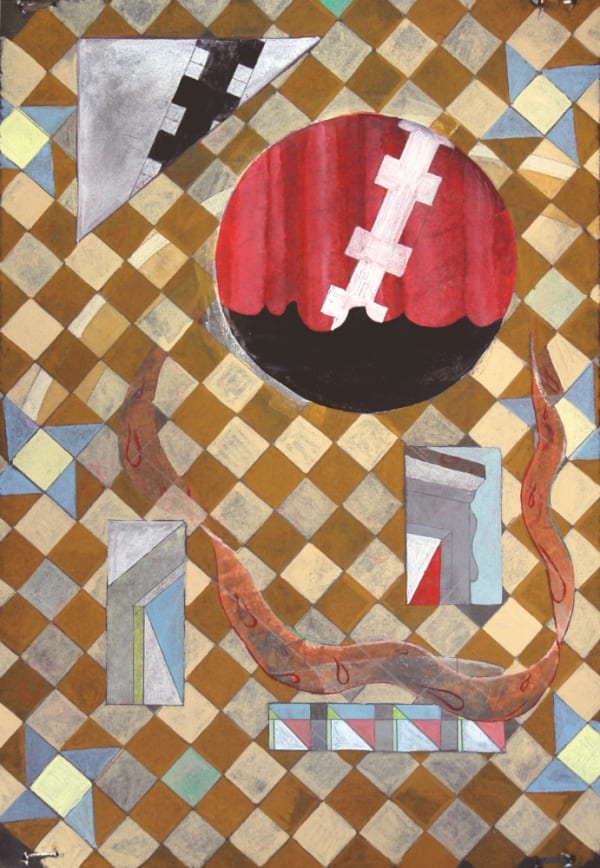 MATTHIAS SCHAAREMAN - NR 1801 - 2018 - GOUACHE ON PAPER - 27 X 19 CM