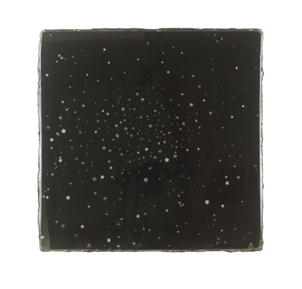 EMMANUEL BARCILON - UNTITLED - 2018 - VARNISH AND PIGMENT ON WOOD - 50 X 50 CM