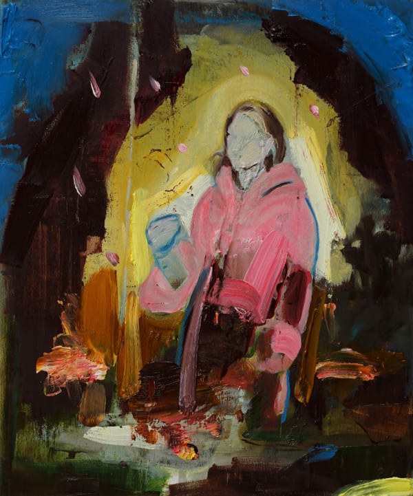 ANNA BITTERSOHL - ZEITLUPE - 2018 - OIL ON WOOD - 30 X 25 CM