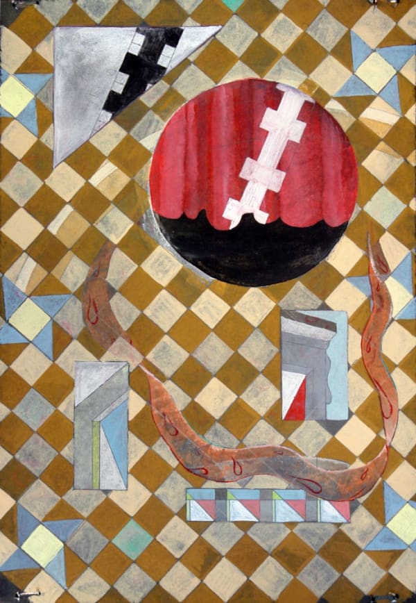 MATTHIAS SCHAAREMAN - NR 1801 - 2018 - GOUACHE ON PAPER - 27,5 X 19,5 CM