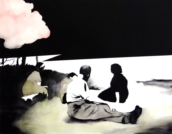 NATALIA OSSEF - ASHES - 2016 - WATERCOLOR AND COLLAGE ON PAPER - 31,5 X 40 CM