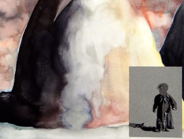 NATALIA OSSEF - SUGARLOAF - 2016 - WATERCOLOR AND COLLAGE ON PAPER - 23,8 X 31,7 CM