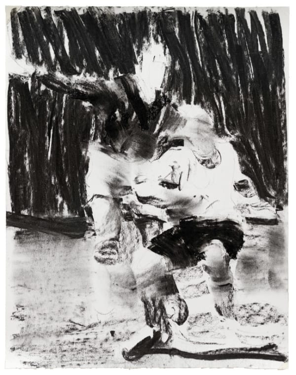 SEBASTIAN HOSU - "ACTION! ATTENTION!" SERIES - 2017 - CHARCOAL ON PAPER - 53 X 41 CM