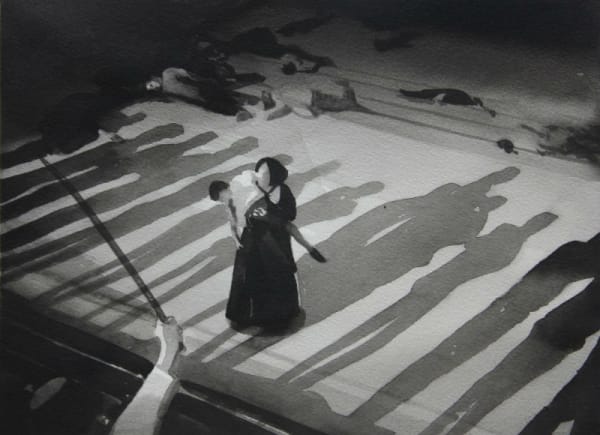 RADENKO MILAK - BATTLESHIP POTEMKIN (SERGEI EISENSTEIN, 1925) - 2016 - WATERCOLOR ON PAPER - 28 X 36,5 CM