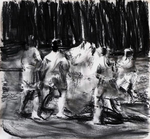 SEBASTIAN HOSU - "DAYLIGHT" SERIES - 2017 - CHARCOAL ON PAPER - 93 X 100 CM