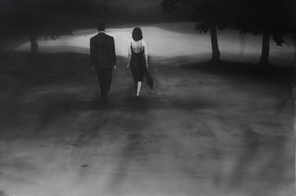 RADENKO MILAK - LA NOTTE (MICHELANGELO ANTONIONI, 1961) - 2016 - WATERCOLOR ON PAPER - 95 X 145 CM