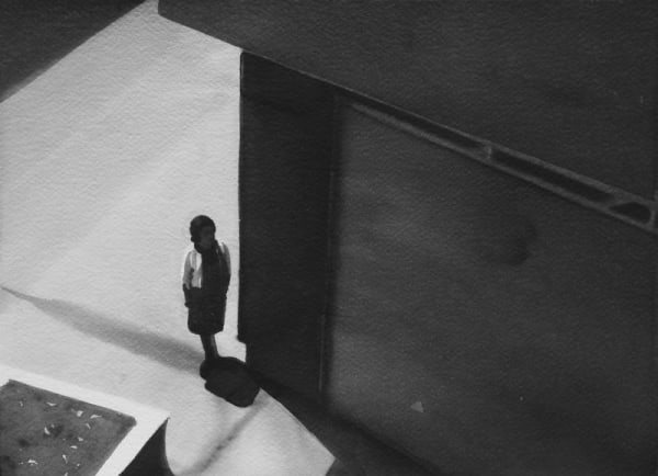 RADENKO MILAK - LA NOTTE (MICHELANGELO ANTONIONI, 1961) - 2016 - WATERCOLOR ON PAPER - 30 X 40 CM