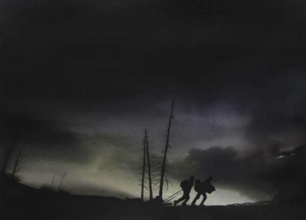 RADENKO MILAK - LETTER NEVER SENT (MIKHAIL KALATOZOV, 1960) - 2016 - WATERCOLOR ON PAPER - 50 X 70 CM