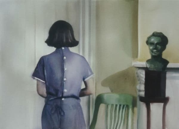 RADENKO MILAK - SPLENDOR IN THE GRASS (ELIA KAZAN, 1961) - 2016 - WATERCOLOR ON PAPER - 37 X 51 CM