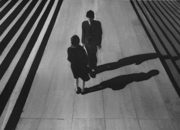 RADENKO MILAK - THE TRIAL (ORSON WELLES, 1962) - 2014 - WATERCOLOR ON PAPER - 26 X 36 CM