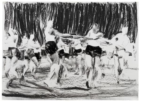 SEBASTIAN HOSU - UNTITLED - 2017 - CHARCOAL ON PAPER - 107 X 140,5 CM