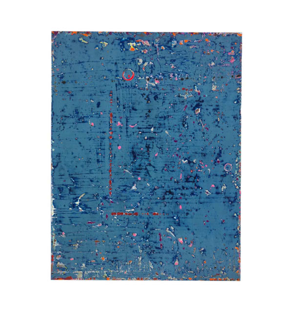 EMMANUEL BARCILON - UNTITLED - 2016 - VARNISH AND PIGMENT ON WOOD - 200 X 153 CM