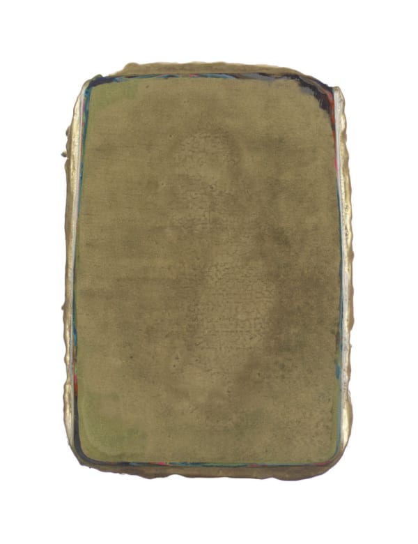 EMMANUEL BARCILON - UNTITLED - 2016 - VARNISH AND PIGMENT ON WOOD - 25 X 18 CM