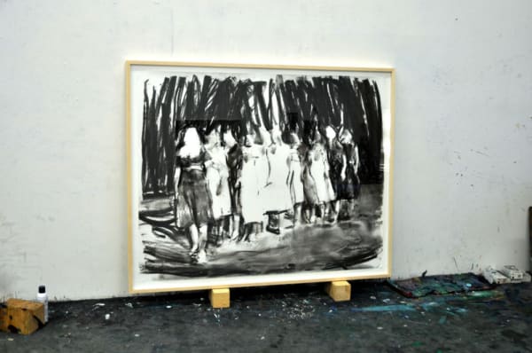 SEBASTIAN HOSU - UNTITLED - 2016 - CHARCOAL ON PAPER - 130 X 163 CM