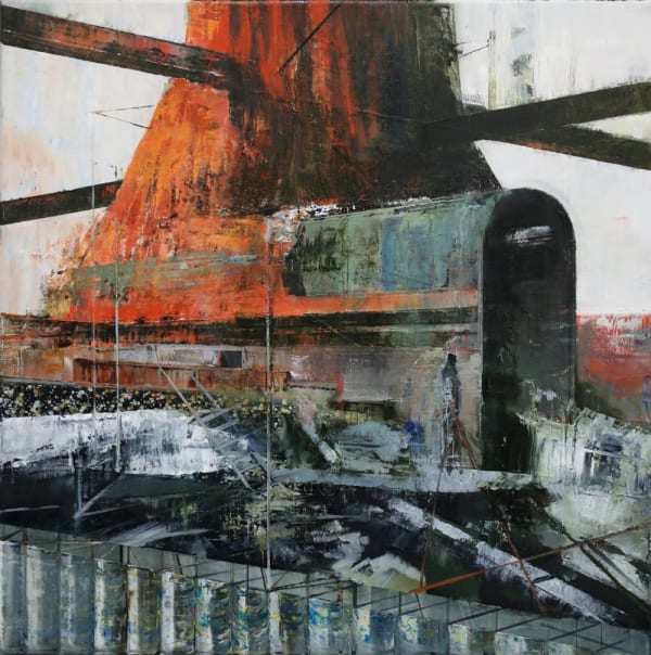 TIM KENT - CADMIUM MINE - 2016 - OIL ON LINEN - 46 X 46 CM