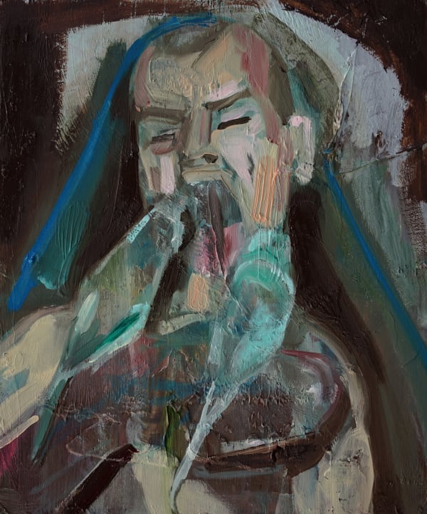 ANNA BITTERSOHL - VORFÜHRUNG - 2016 - OIL ON WOOD - 30 X 25 CM