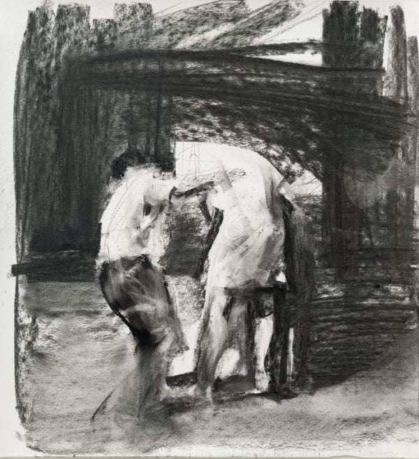 SEBASTIAN HOSU - UNTITLED - 2016 - CHARCOAL ON PAPER - 46 X 43 CM