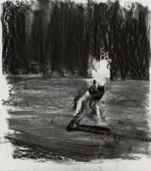 SEBASTIAN HOSU - FROM THE 'OUTSCAPE' SERIES - 2016 - CHARCOAL ON PAPER - 68 X 75 CM