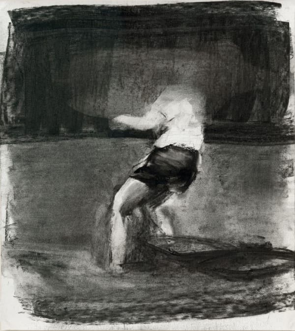 SEBASTIAN HOSU - FROM THE 'OUTSCAPE' SERIES - 2016 - CHARCOAL ON PAPER - 46 X 43 CM