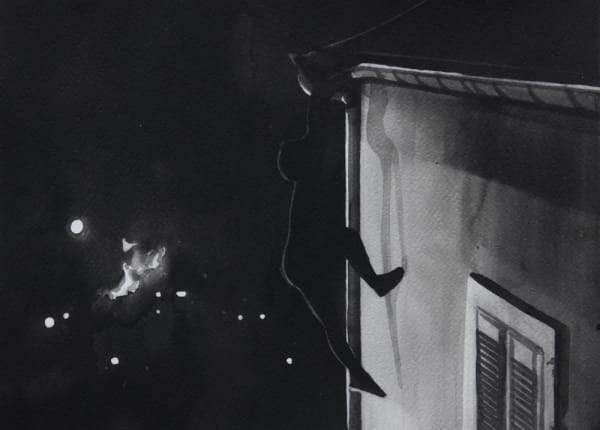 RADENKO MILAK - JUDEX (1963) - 2016 - WATERCOLOR ON PAPER - 26 X 36 CM