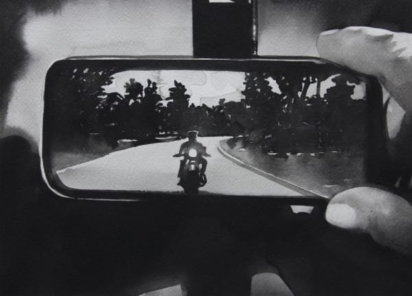 RADENKO MILAK - NOTORIOUS (1946) - 2016 - WATERCOLOR ON PAPER - 26 X 36 CM