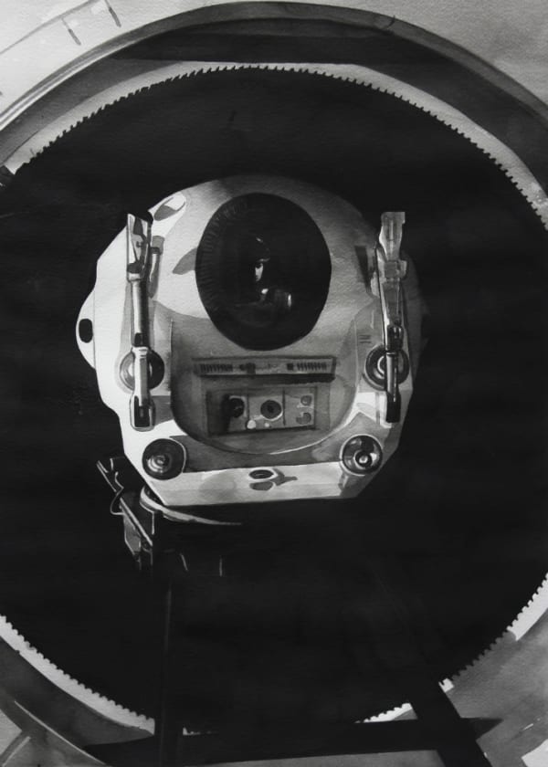 RADENKO MILAK - 2001 A SPACE ODYSSEY (1968) - 2016 - WATERCOLOR ON PAPER - 70 X 50 CM