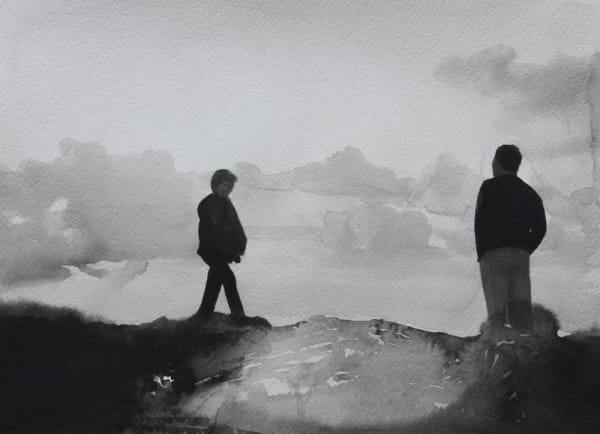 RADENKO MILAK - L'AVVENTURA - 2016 - WATERCOLOR ON PAPER - 26 X 36 CM