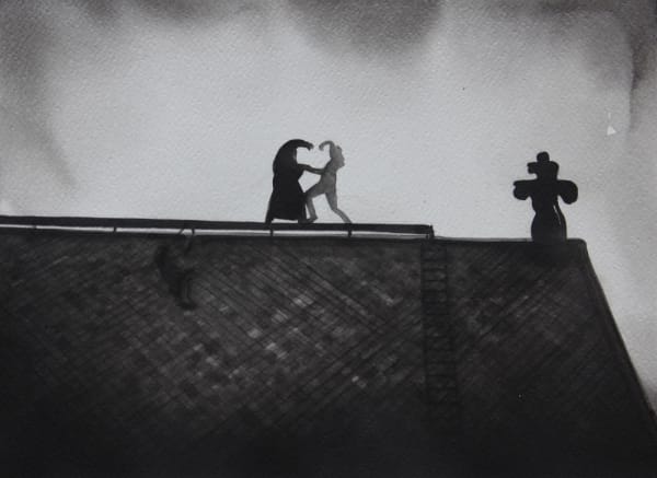 RADENKO MILAK - METROPOLIS (1927) - 2016 - WATERCOLOR ON PAPER - 26 X 36 CM