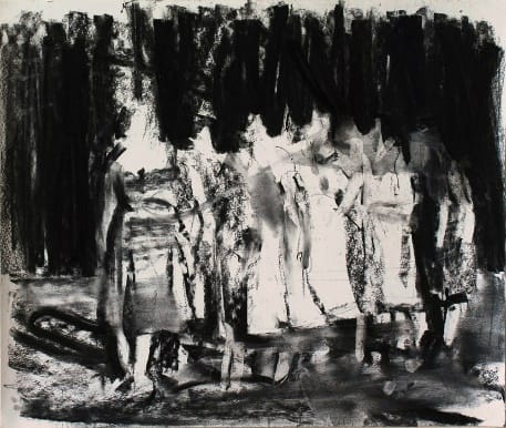 SEBASTIAN HOSU - UNTITLED - 2016 - CHARCOAL ON PAPER - 58 X 51 CM